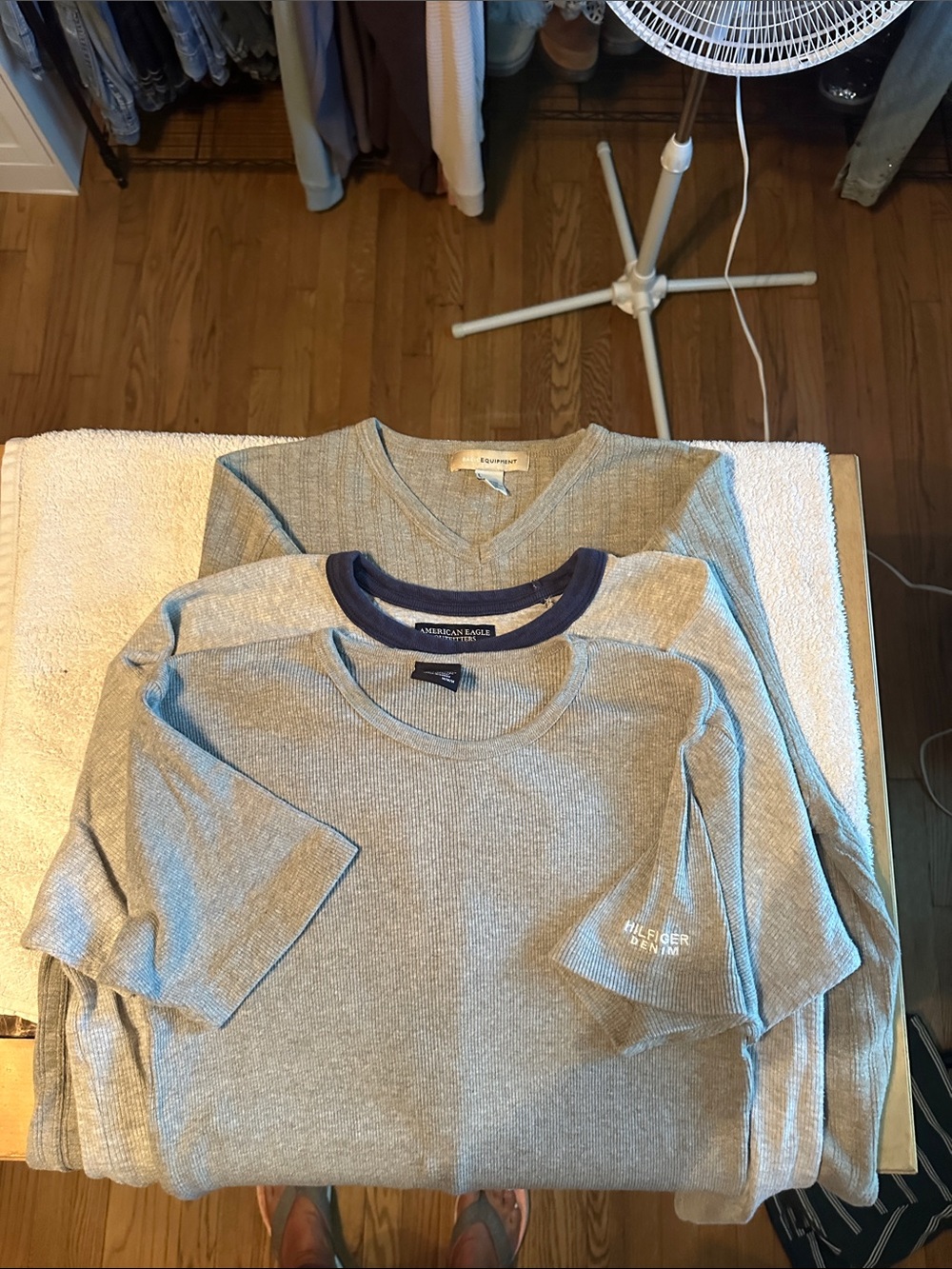 Multiples Men's Long Sleeve Tee in Light Gray